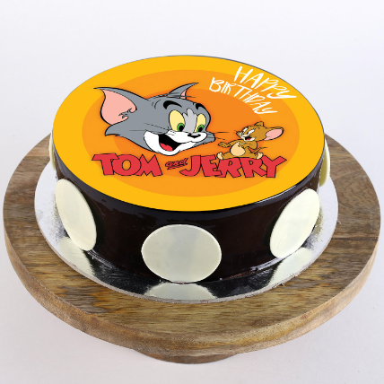 Tom And Jerry Chocolate Photo Cake 1 Kg