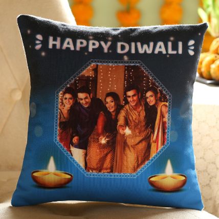 Personalised Diwali Wishes Cushion For Family