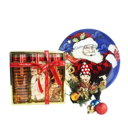 Christmas Special Sweet Treats And Santa Plate