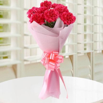 Beautiful Pink Carnations Bouquet