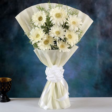 Beautiful White Gerbera Bouquet