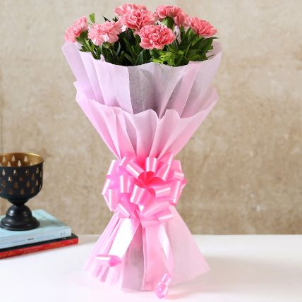 Perfect 6 Pink Carnations Bunch