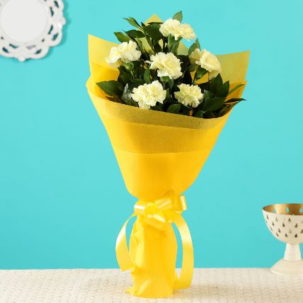 Sunshine Love 6 Yellow Carnations
