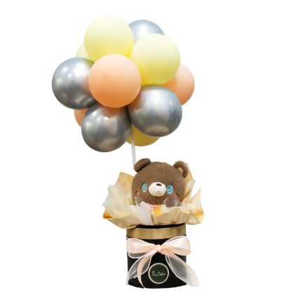 Cute Teddy Garland Balloons Bunch