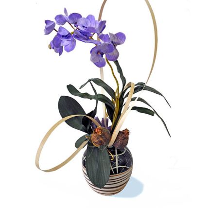 Saqada Artificial Phalaenopsis Orchid Pot