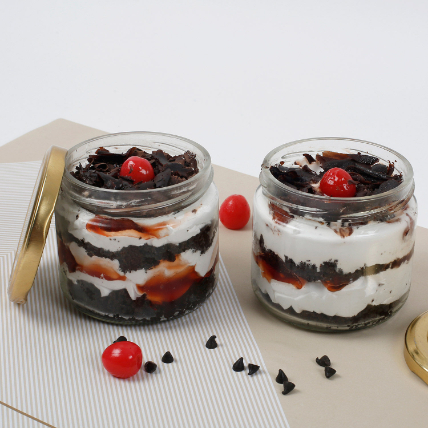 Sizzling Black Forest Jar Cake Set of 2