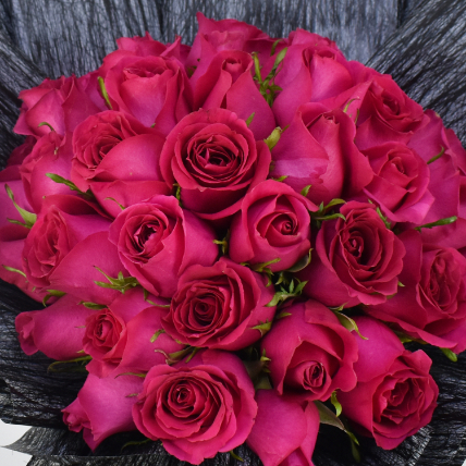 Online 35 Dark Pink Roses Bouquet Gift Delivery in Malaysia - FNP