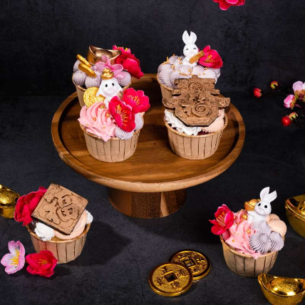 Fortune Rabbit Cupcakes