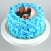 Blue Roses Photo Chocolate Cake 1 kg