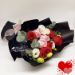 Mixed Rose Bunch In Black Packaging