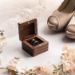Personalised Luxury Wooden Ring Box For 1 Ring
