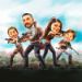 Personalised PUBG Family Caricature A4