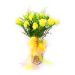 Yellow Roses in Glass Vase