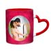 Personalided Hear Handle Red Ceramic Mug
