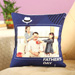 Personalised Blue Cushion For Fathers Day
