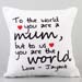 Personalised Mum Is The World Cushion