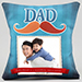 Personalised Mustache Cushion For Dad