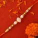 Elegant Pearl And Mauli Rakhi With 250 Gms Soan Papdi