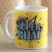 Sea Blue Pearl Rakhi And Super Bhai Mug Combo