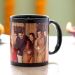 Personalised Happy Family Black Mug