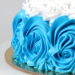 Blue And White Roses Designer Chocolate Cake Half Kg
