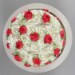 White And Red Roses Designer Chocolate Cake 1.5 Kg