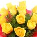 12 yellow roses charming bouquet