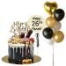 Midnight Black Designer Cake And Balloon Bouquet