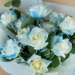 Beautifully Tied Blue Roses Bouquet 12 Stems