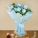 Beautifully Tied Blue Roses Bouquet 18 Stems