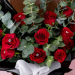 Romantic Red Roses Beautifully Tied Bouquet 6 Stems