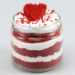 Heart Red Velvet Cake Jar Set of 2