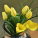 Bright Tulips & Lilies Fish Bowl Vase