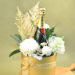 Mixed Flowers & Champagne Golden Box
