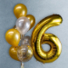 Personalised Golden Helium Balloon Bouquet